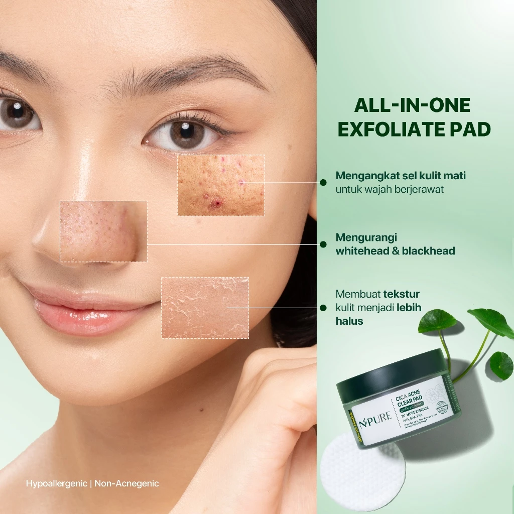 NPURE Gentle Exfoliation Pad Acne Clear Pad Cica 40 Pads 7