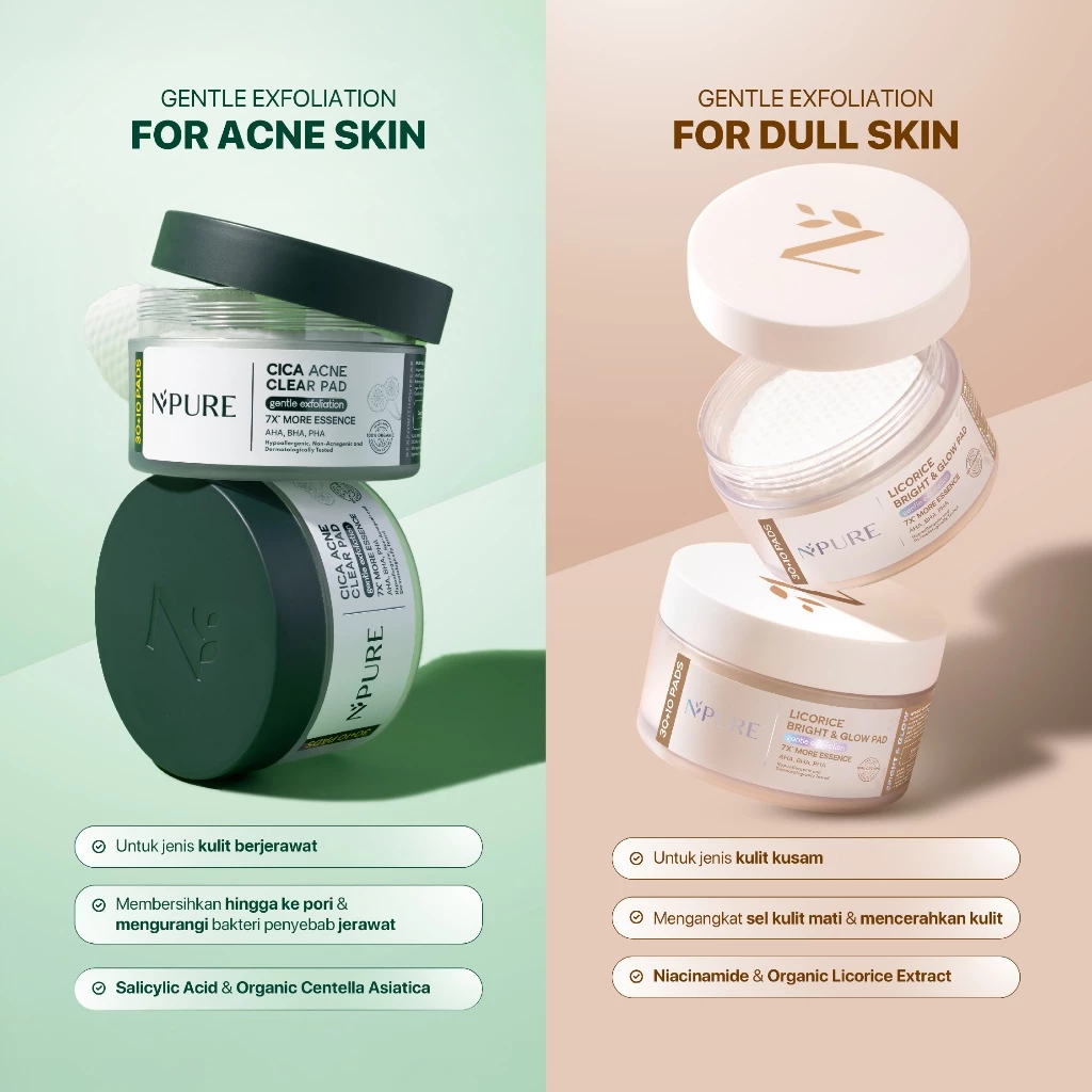 NPURE Gentle Exfoliation Pad Acne Clear Pad Cica 40 Pads 8