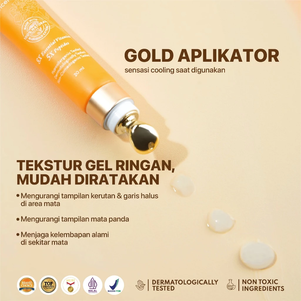 NPURE Marigold Eye Serum untuk Mata Panda Kerutan dan Kantong Mata 3