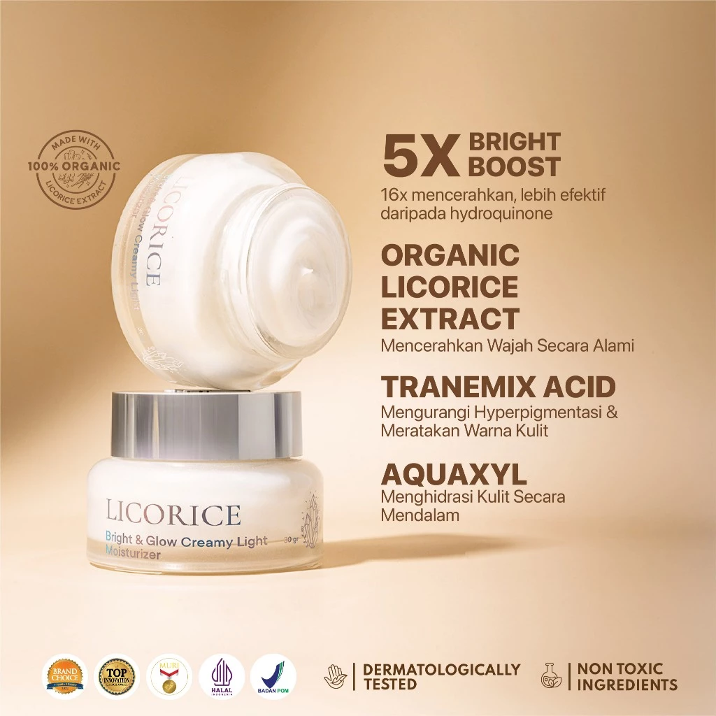 Bundling Skincare Brightening NPURE Licorice Serum Moisturizer 6