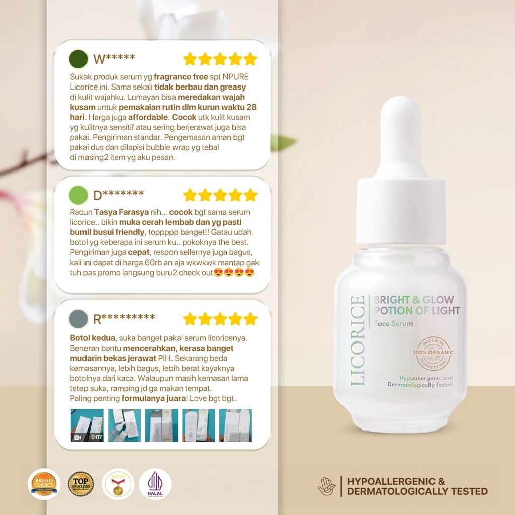 NPURE Licorice Bright & Glow Potion Of Light Face Serum 6