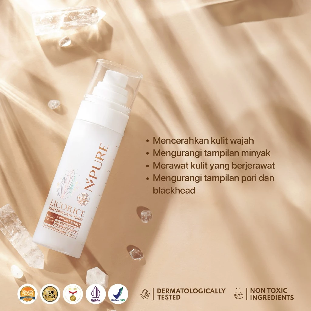 Brightening Toner Fine Mist NPURE Licorice untuk Kulit Glowing 3