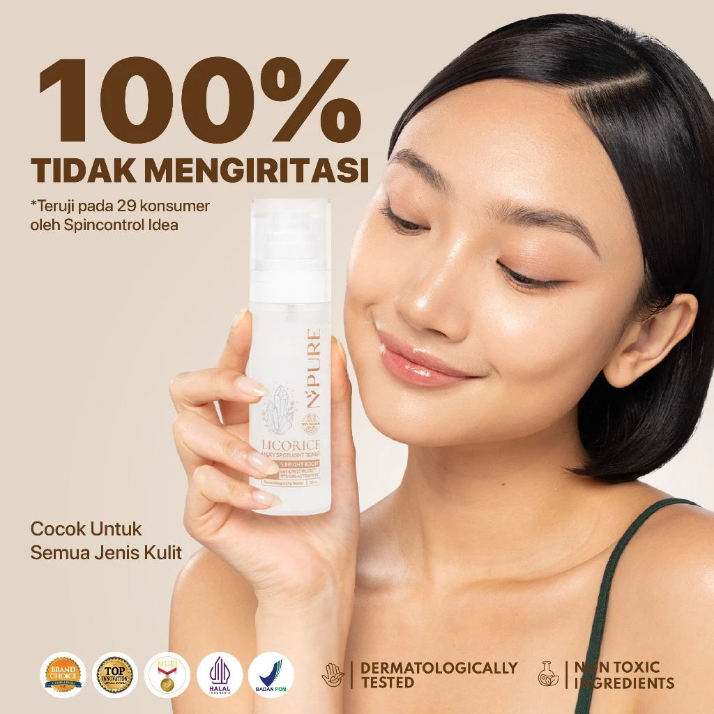 Brightening Toner Fine Mist NPURE Licorice untuk Kulit Glowing 4