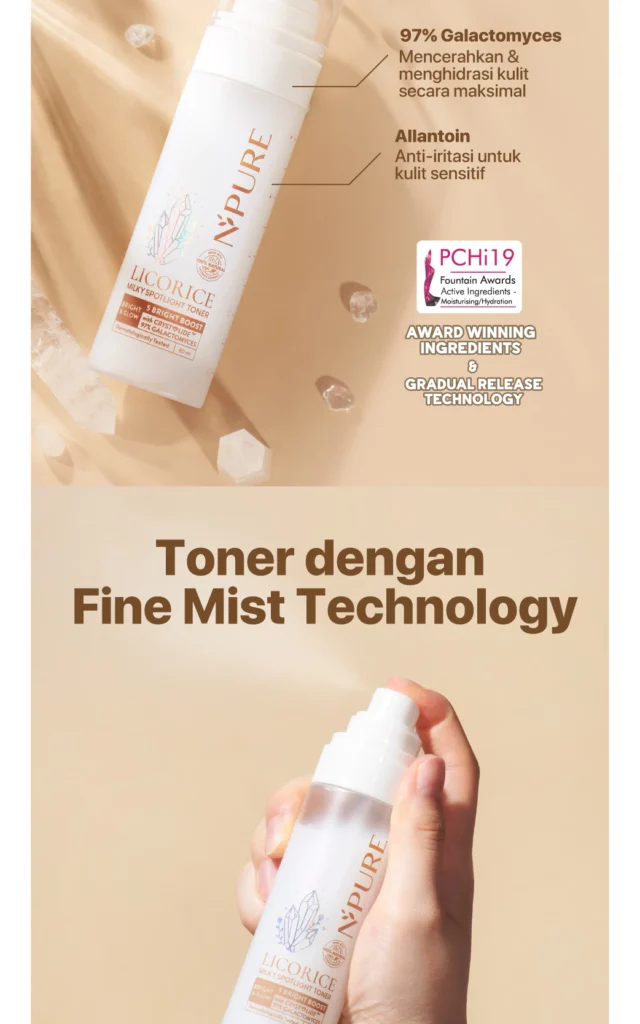 Toner wajah untuk mengontrol minyak dan pori