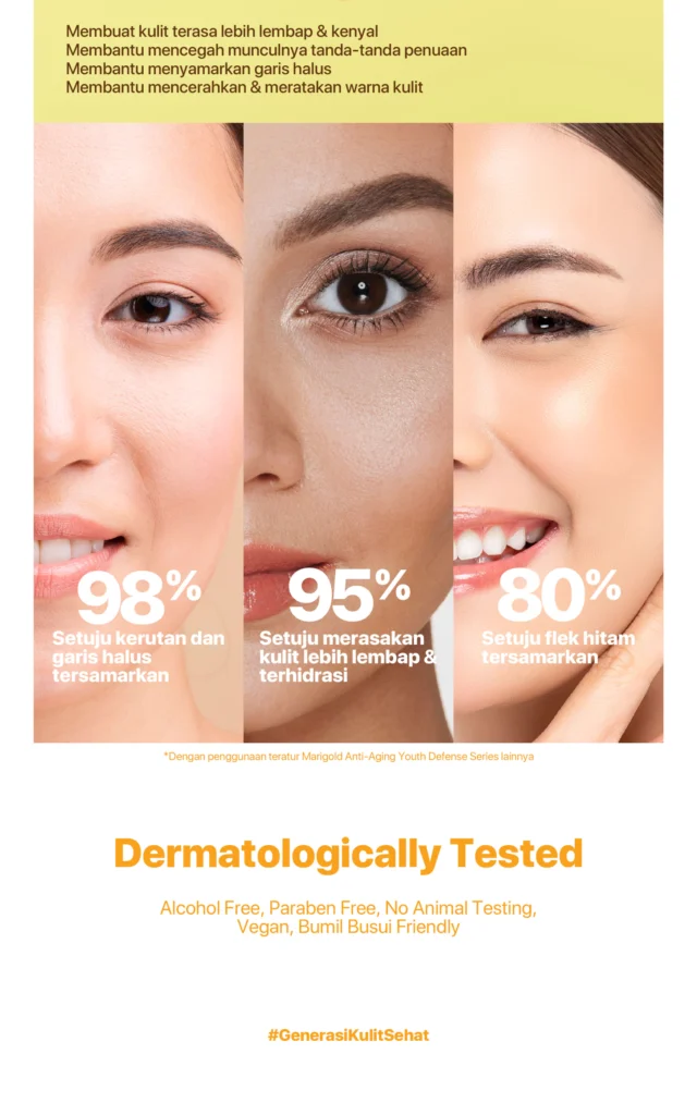 NPURE Marigold Sheet Mask untuk awet muda glowing dan hydrating