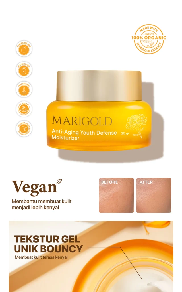 NPURE Marigold Anti Aging Moisturizer untuk kulit awet muda