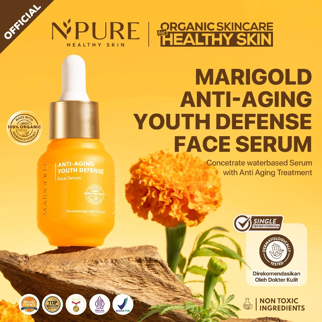 NPURE Marigold Anti Aging Youth Defense Face Serum