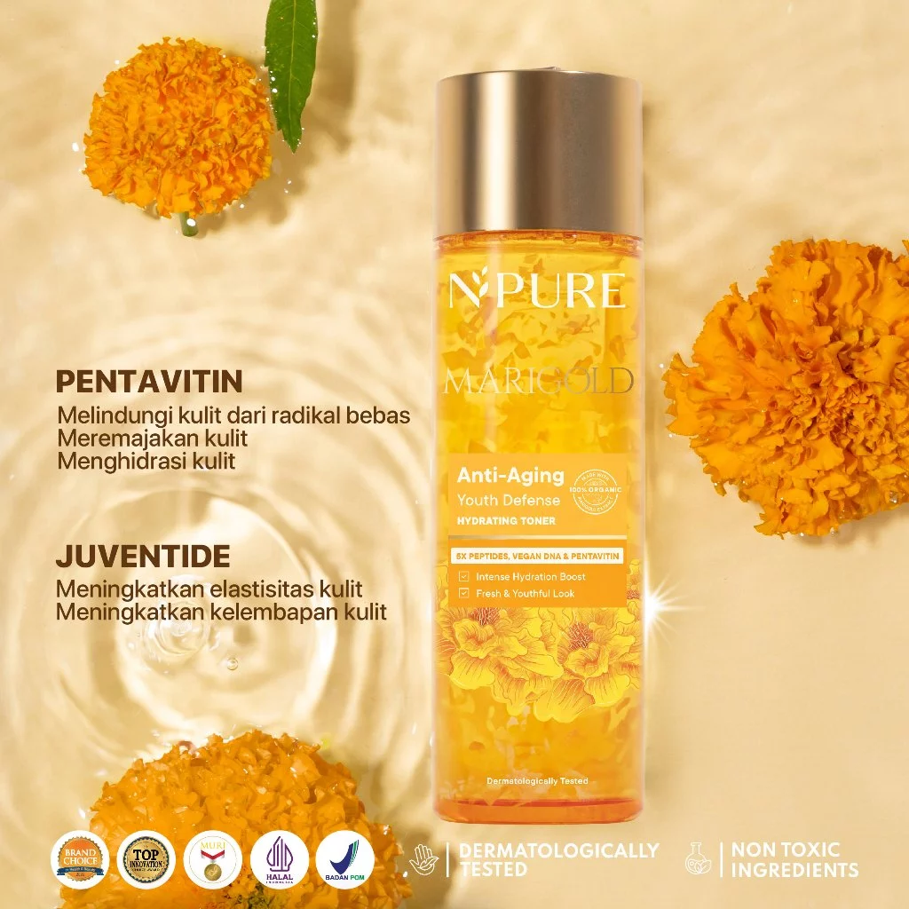 NPURE Marigold Anti Aging Youth Defense Hydrating Toner 3