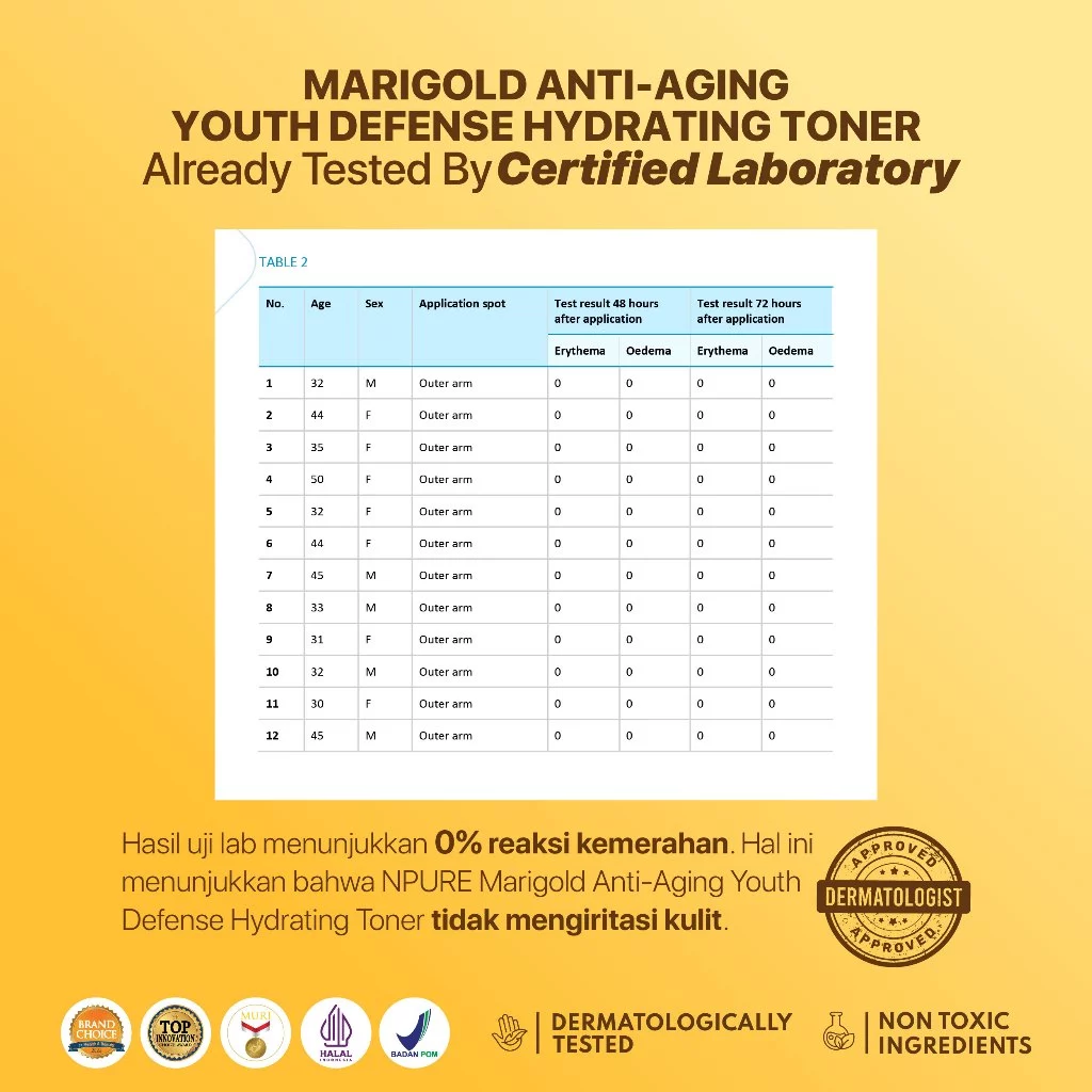 NPURE Marigold Anti Aging Youth Defense Hydrating Toner 5