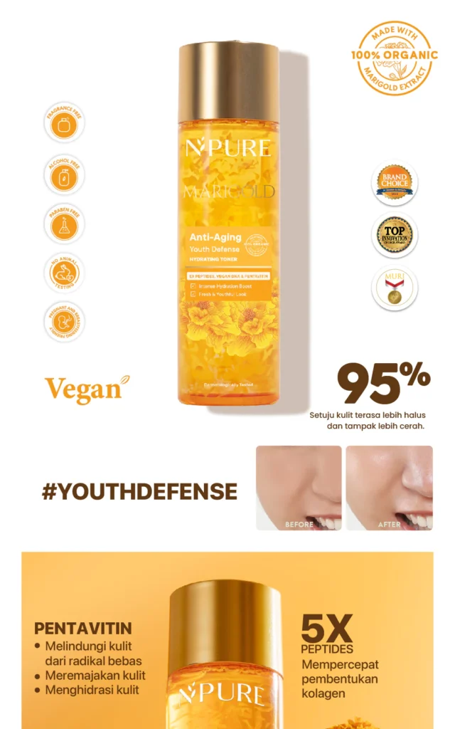 NPURE Marigold Anti Aging Youth Defense Hydrating Toner