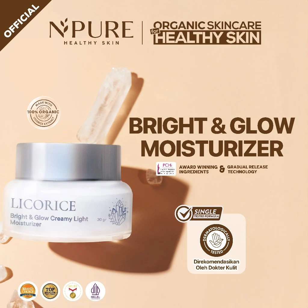 NPURE Licorice Bright & Glow Creamy light Moisturizer