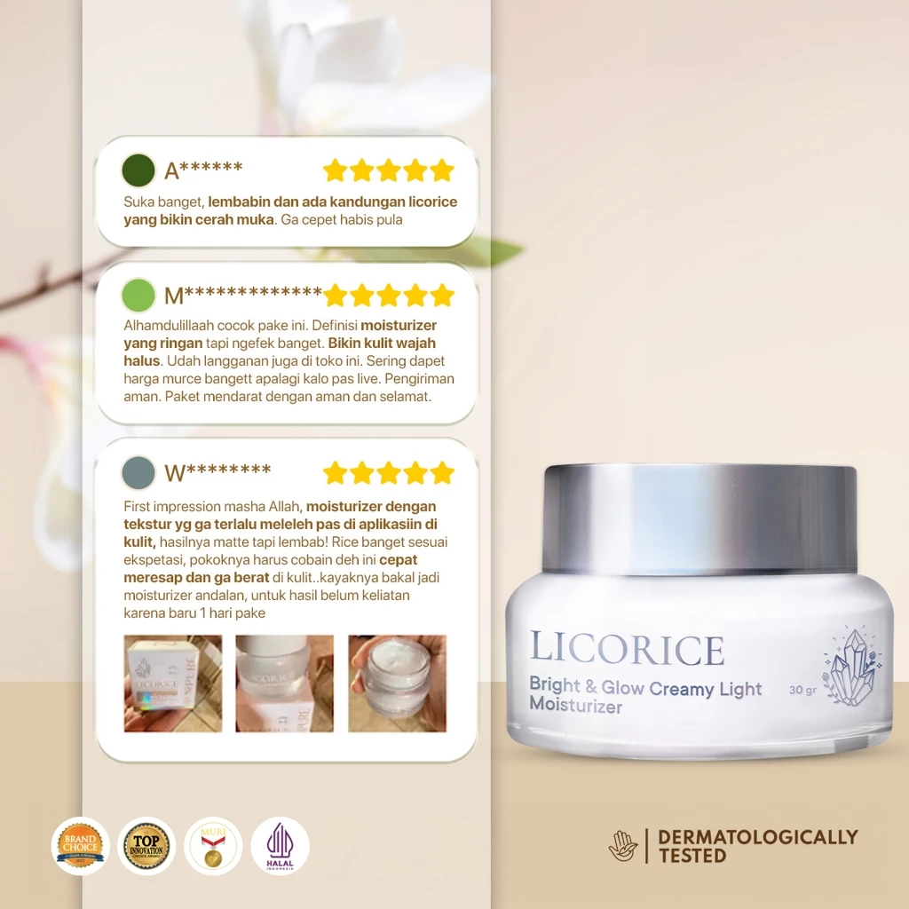 NPURE Licorice Bright & Glow Creamy light Moisturizer 6