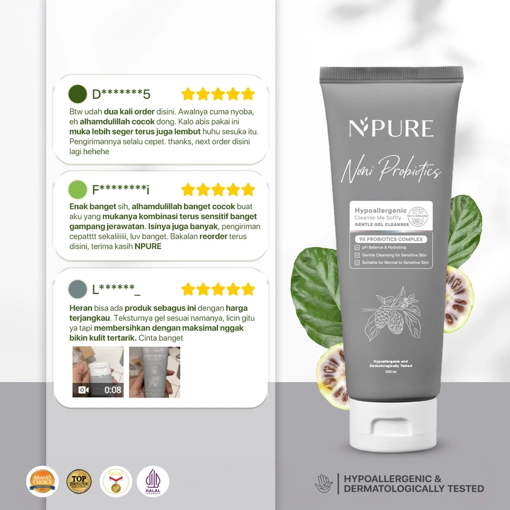 NPURE NONI Probiotics Cleanse Me Softly Gel Cleanser 7