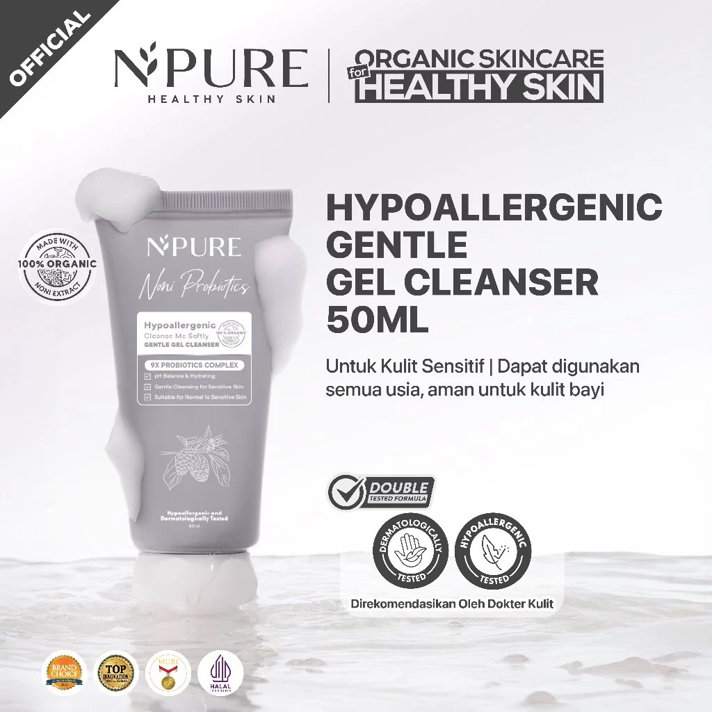 Gentle Cleanser Mini NPURE Noni Travel Size Aman Kulit Sensitif