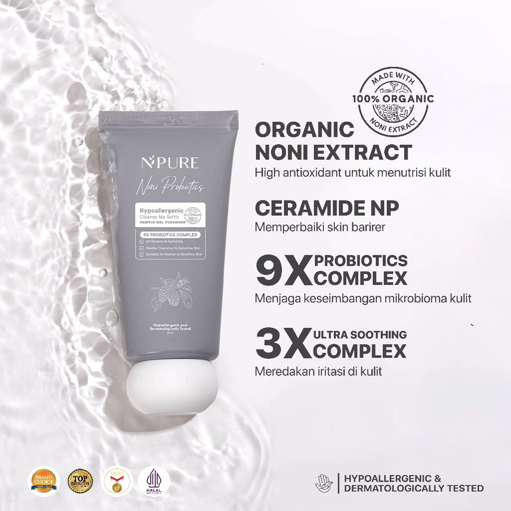Gentle Cleanser Mini NPURE Noni Travel Size Aman Kulit Sensitif 3