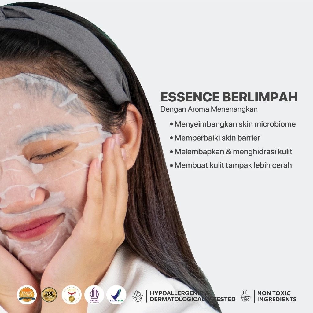 NPURE Noni Sheet Mask untuk Kulit Sensitif Kemerahan Ceramide 3