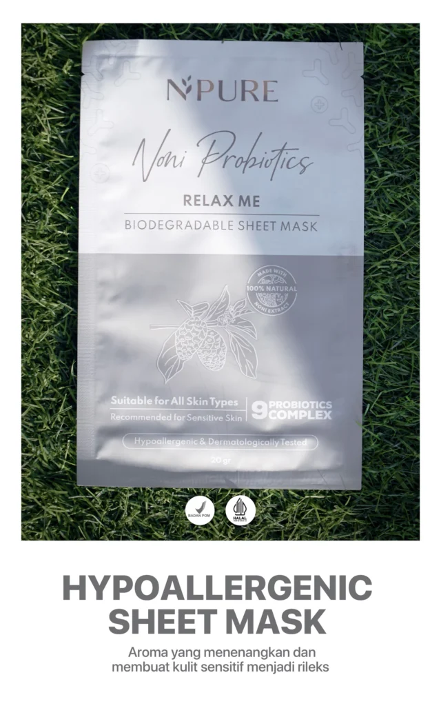 Sheet mask probiotik untuk memperbaiki skin barrier
