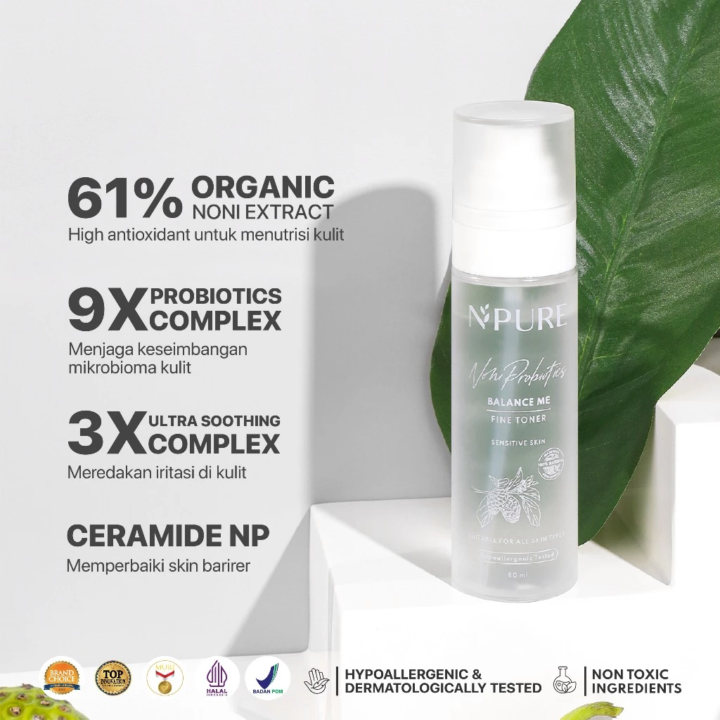 NPURE Noni Toner untuk Kulit Sensitif Kemerahan Ceramide 2