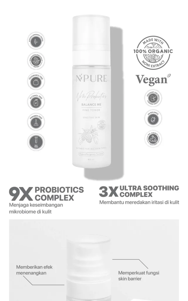 NPURE Noni Toner Balance Me Hypoallergenic untuk kulit sensitif