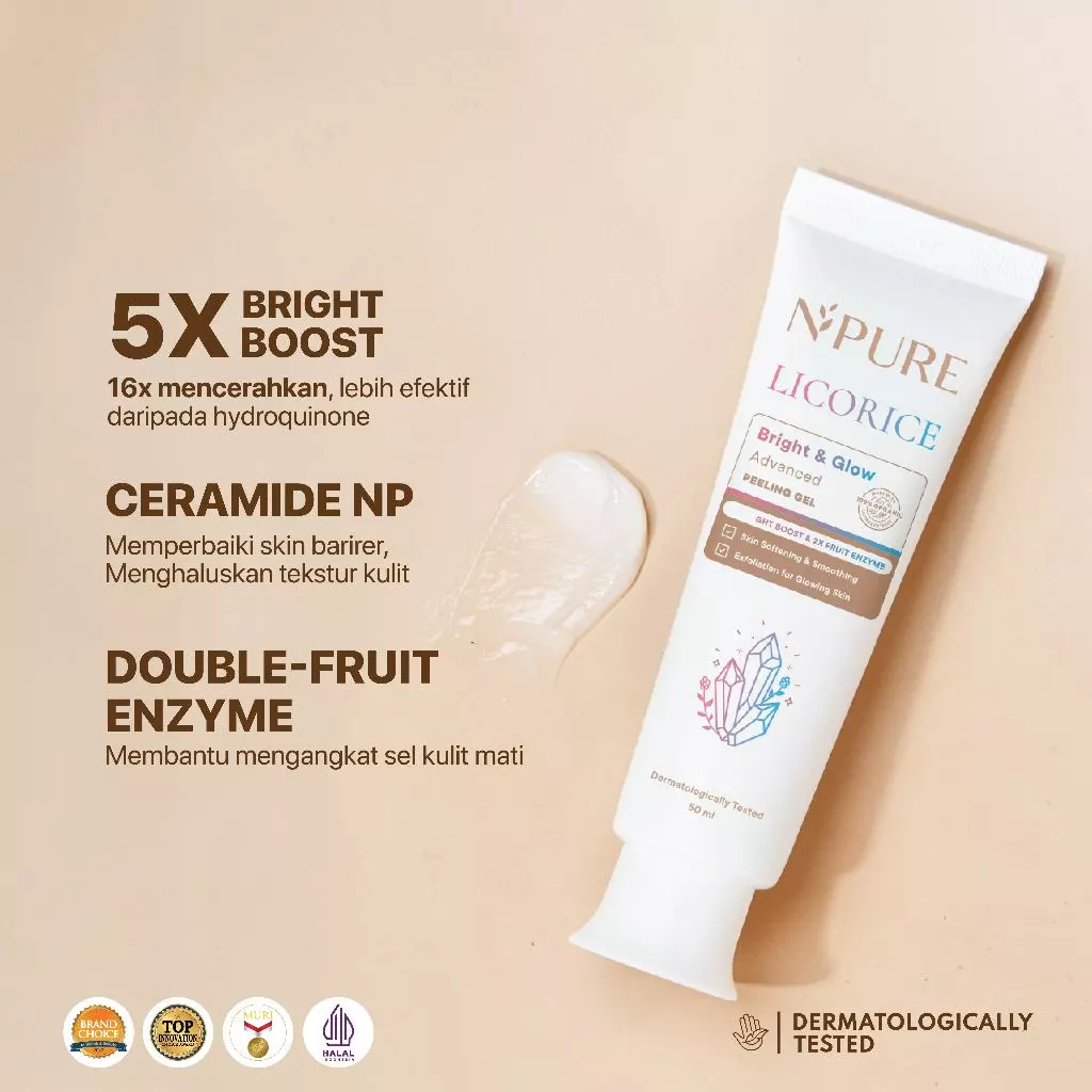 Peeling Gel Licorice NPURE Eksfoliasi Instan Pengangkat Daki 2