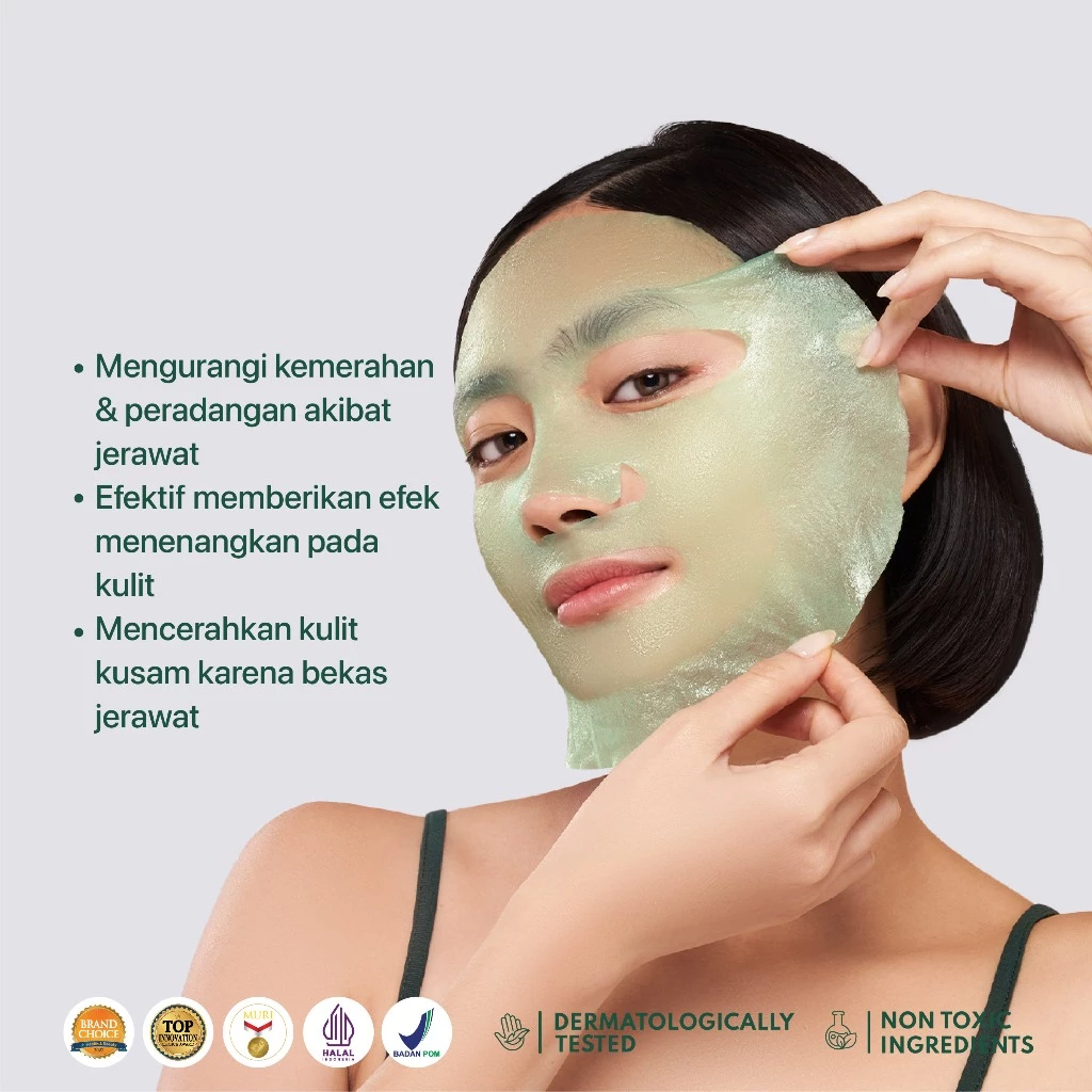 Sheet Mask Anti Jerawat dengan Centella | NPURE Cica Acne Care 2