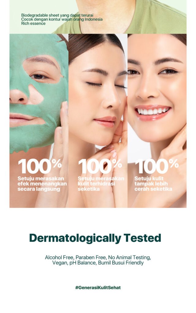 Masker wajah Centella untuk kulit berjerawat