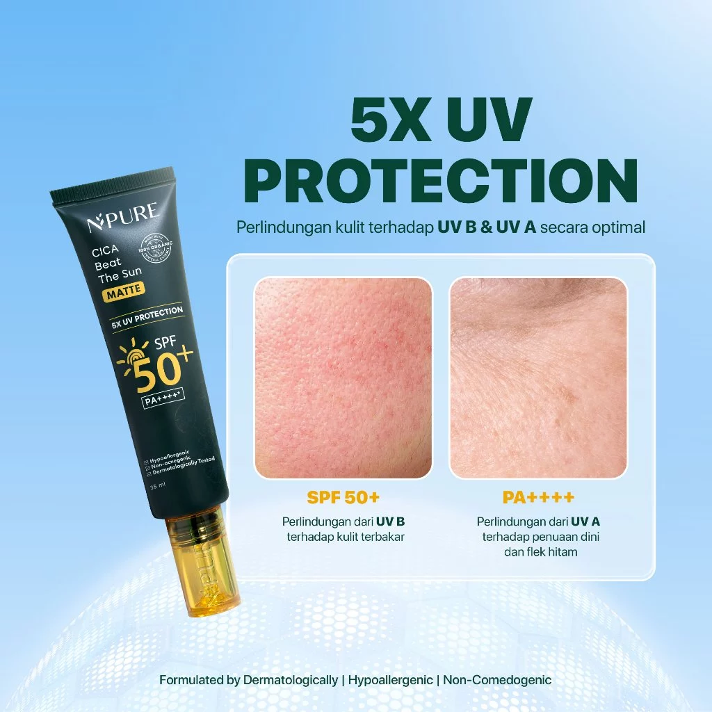 NPURE Cica Beat The Sun Matte Sunscreen SPF 50+ PA++++ 4