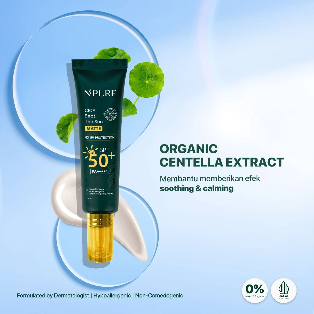 NPURE Cica Beat The Sun Matte Sunscreen SPF 50+ PA++++ 3