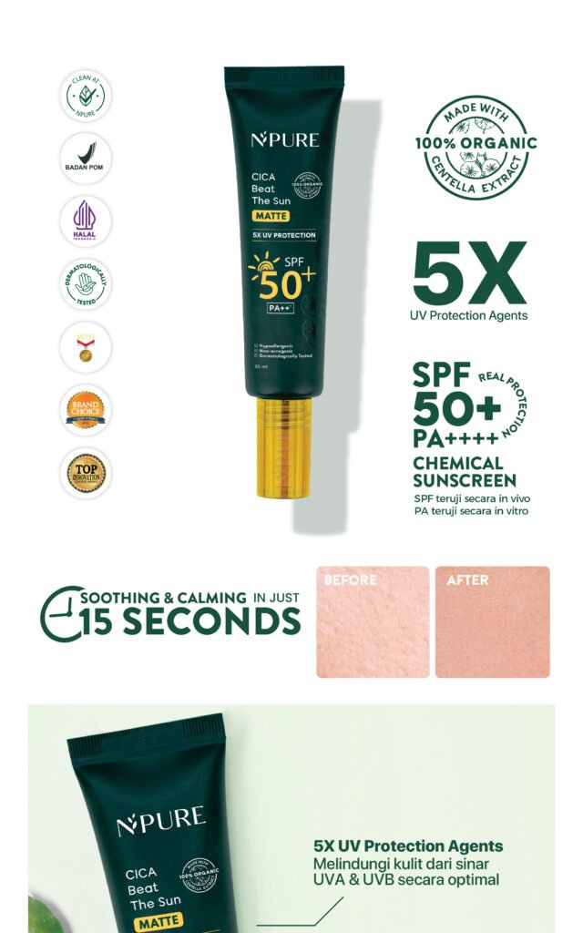 Sunscreen Cica untuk jerawat