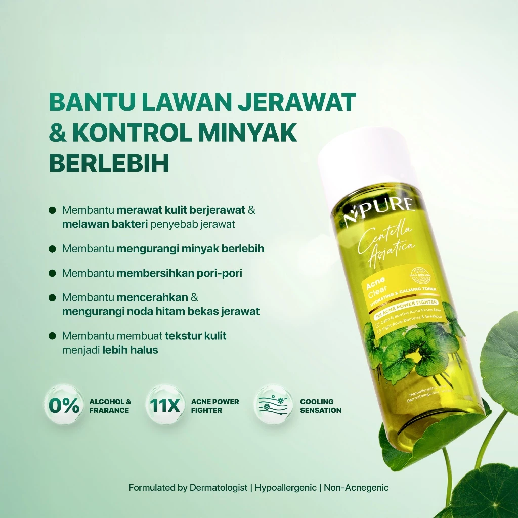 Acne Toner Ukuran Besar NPURE Cica Hydrating Centella 4