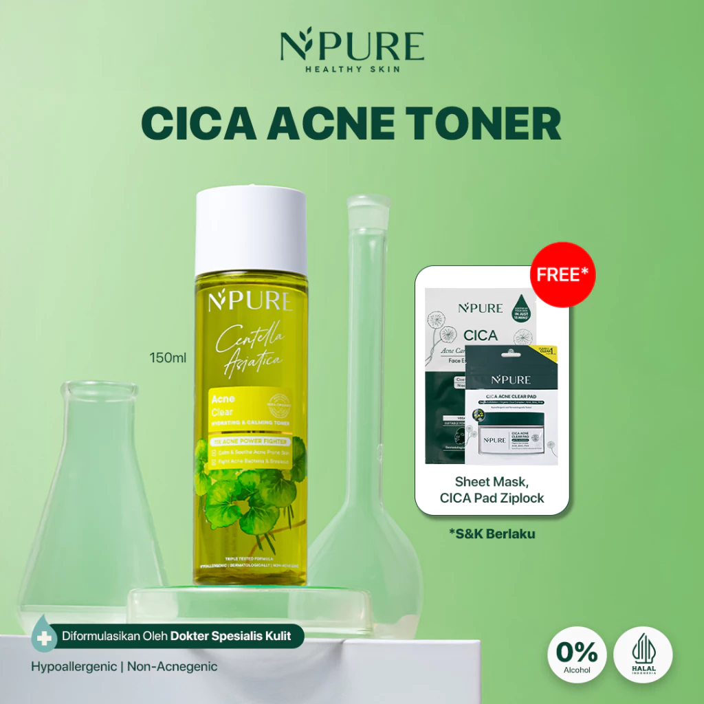 Acne Toner Ukuran Besar NPURE Cica Hydrating Centella 3