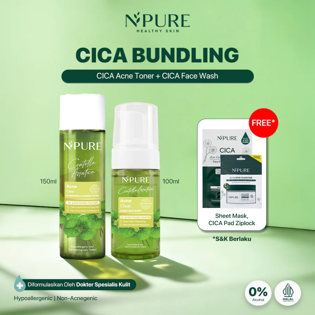 Acne Toner Ukuran Besar NPURE Cica Hydrating Centella 2
