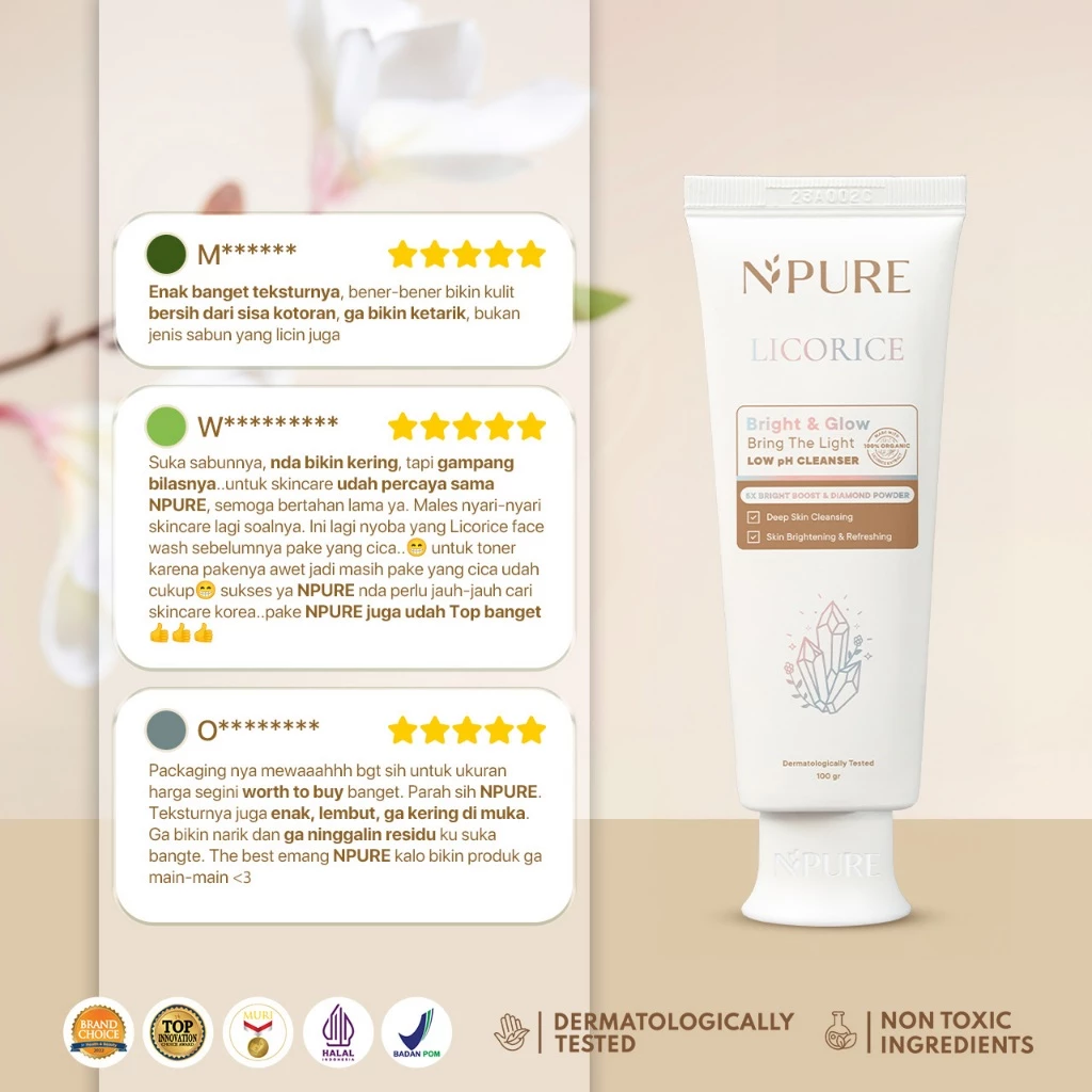 Twinpack Cleanser NPURE Licorice Bring The Light Brightening 8