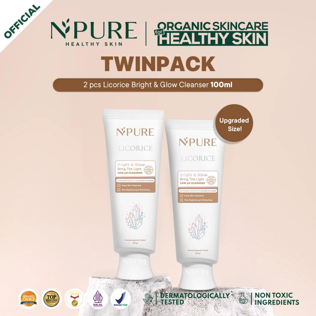 Twinpack Cleanser NPURE Licorice Bring The Light Brightening