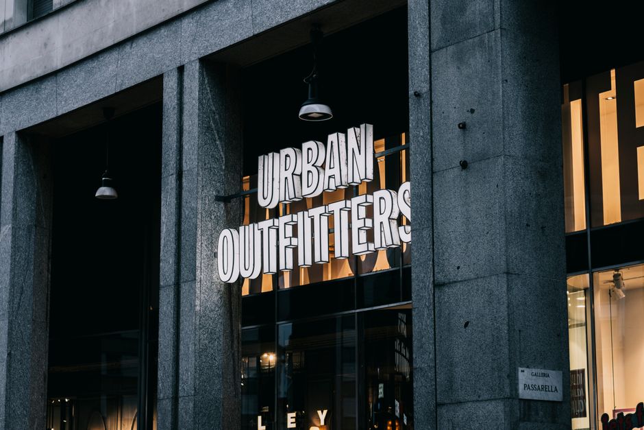 illuminated shop signage facade installation