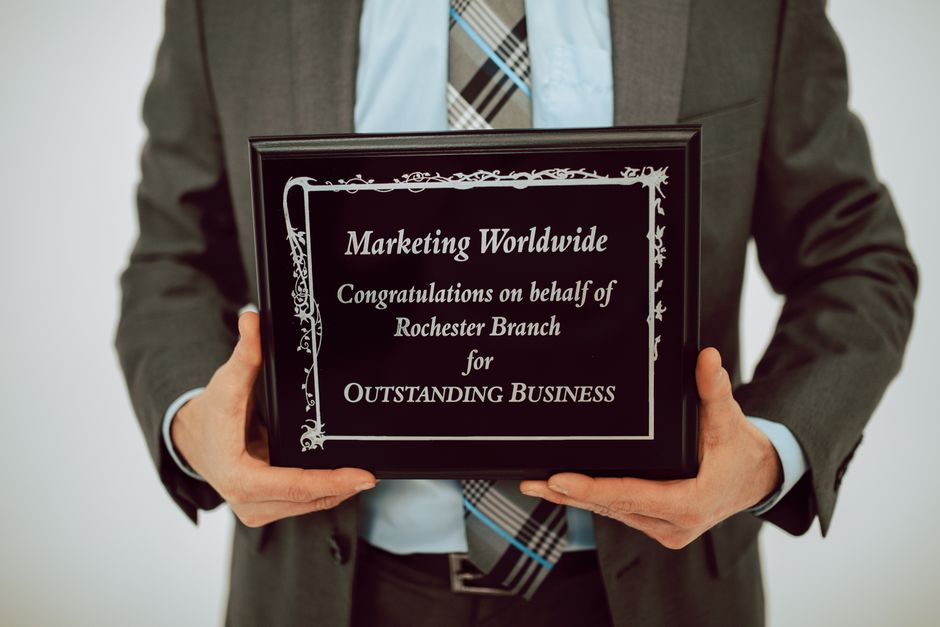 laser engraved plaque award custom text