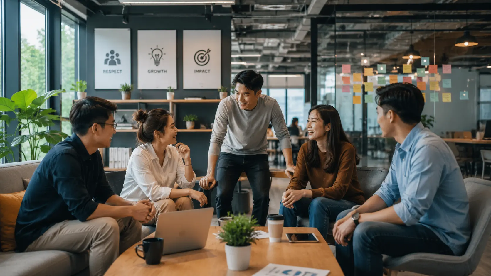 Collaborative Startup Office Gathering