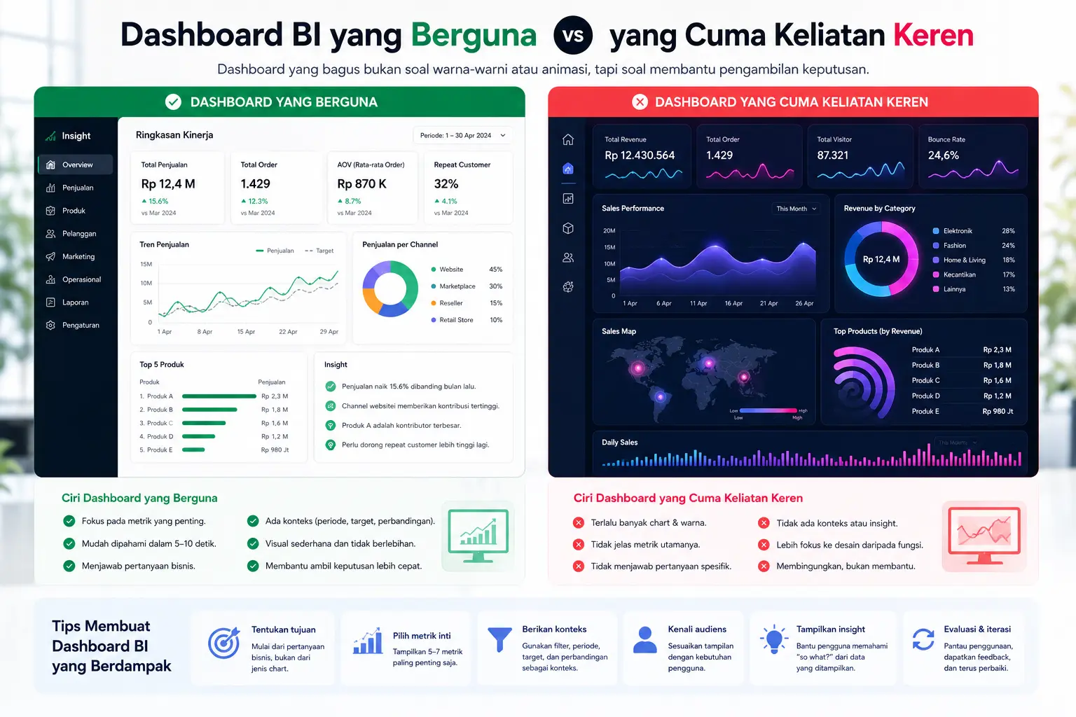 Dashboard BI Berguna vs Sekadar Keren
