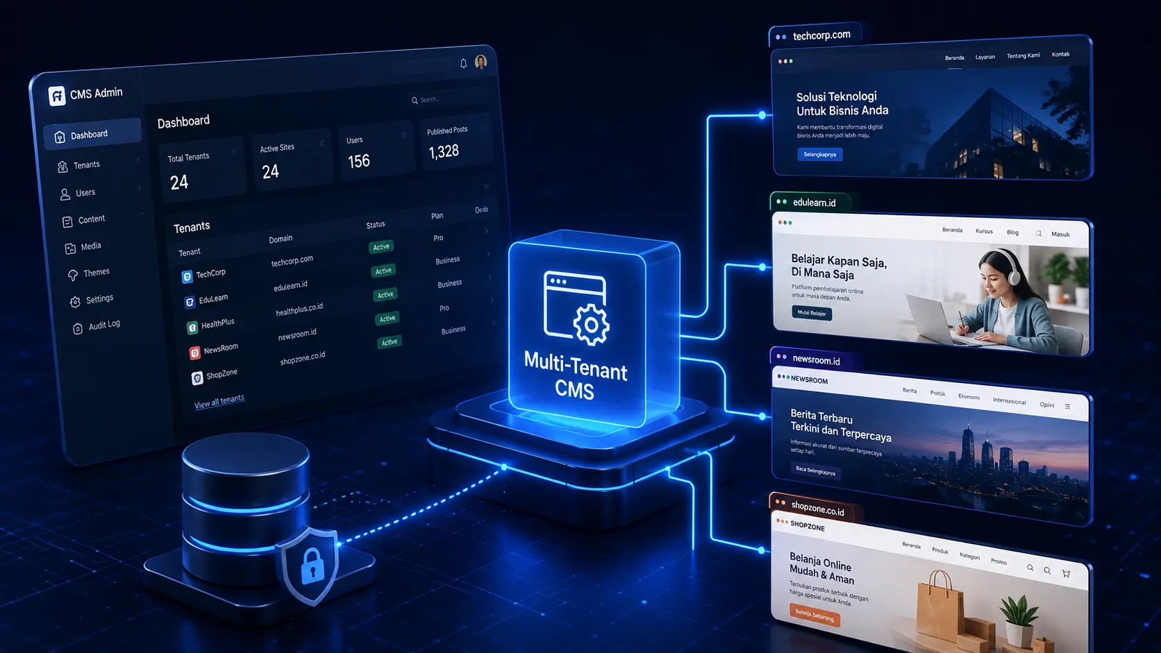 Multi-Tenant CMS Platform Dashboard
